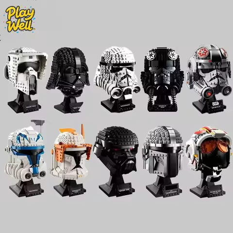 Moc Space Wars Helmet Stormtrooper Vader Fighter Building Blocks 75351 Model Bricks Toys For Kids Bi