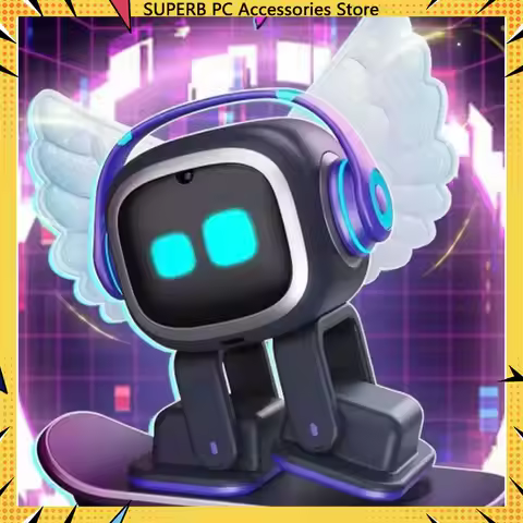 EMO Voice Robot Pink/Blue Wing decoration Smart AI Companion Interactive Gift for Boys Girls Birthda