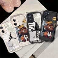 Casing Couple Phone For OPPO A57 4G A77 4G A77S 4G Cute Cartoon Silicone Trendy NBA stars Shockproof