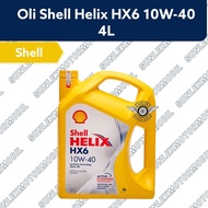 4L OLI SHELL HX6 10W40 10W-40 SHELL HELIX HX6 MESIN MOBIL BENSIN DIESEL SOLAR BARCODE