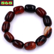Gourd brown agate bracelet 13mm x 18mm, large size necklace