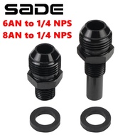 6AN x 1/4NPS Transmission Cooler Adapter Fittings Front and Rear Port 8AN Male Flare to 1/4 NPS For 