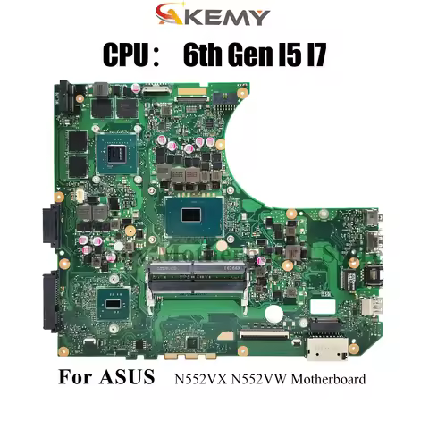 N552VW Laptop Motherboard For ASUS ROG N552VW N552V N552VX Notebook Mainboard With I5 I7 CPU 100% te