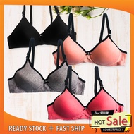 (HARGA BORONG) BRA 32-38AB New Seamless women underwear bra Wire Free tops Solid Female bralette/(Ba