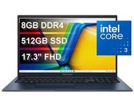 華碩 - VivoBook 17 17.3吋 (2024) (Intel Core 3-100U, 8+512GB SSD) X1704VAP-QB3029W, 香港行貨, 原廠兩年保養