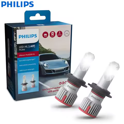 Philips Pro9200 LED H4 H7 H9 H11 HB3 HB4 HIR2 Car Head Light 12/24V Bulbs +400% Bright 5800K Power W