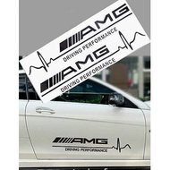 AMG STICKER AMG DOOR STICKER AMG Driving Emblem Fender Side Badge Waistline Sticker Door Decal