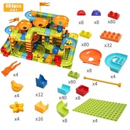 101-404 PCS Marble Race Run Maze Balls Track Building Blocks DIY Funnel Slide Compatible Duplo Big s
