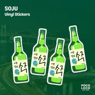 Soju - 4pcs. Waterproof Matte Vinyl Sticker Pack (pocoloco.ph)