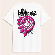 Blink 182 white logo t-shirt, Blink 182 shirt, MUSIC BAND, Blink 182 shirt PLASTISOL SCREEN PRINTING
