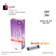 [2PCS] OSRAM 24V TRUCK BULB 6424 SV8. 5, 5W