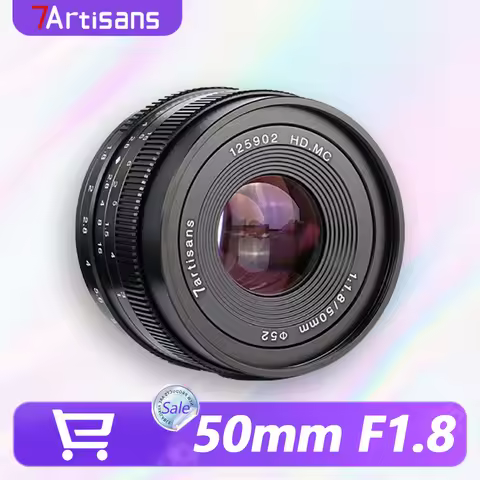 7Artisans 50mm F1.8 APS-C Manual Prime Lens Large Aperture 75mm Equivalent for Sony E Fuji X Canon E