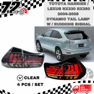 Toyota Harrier / Lexus RX330 RX350 2004 - 2009 Dynamic Light Bar Tail Lamp With Signal Running