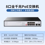 H3C S1210F-PWR/HPWR Gigabit POE Switch 8-Port Gigabit Electric+2 Gigabit Light Port 125W 60W