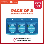 Wellspring Pack of 3 Ashwagandha Pouch Gummies for Stress Relief Anti Anxiety