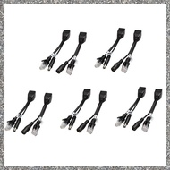 (GJFZ) 10Pcs(5Pair) POE Splitter POE Switch POE Cable Adapter Tape Screened 5V 12V 24V 48V Power Sup