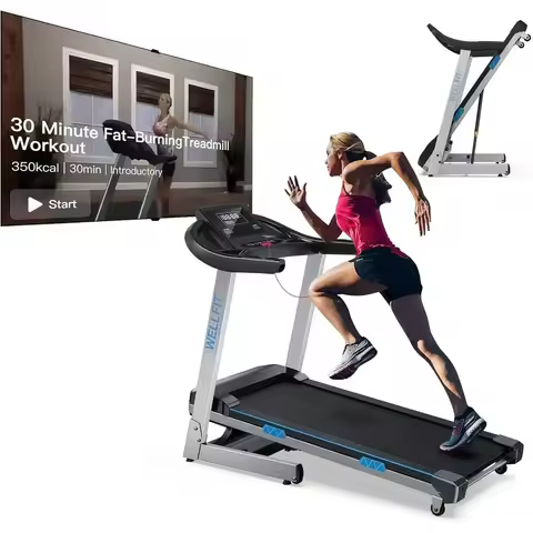 High-Capacity Treadmill for Home Use: 400LBS Capacity, Foldable, 18x43 Running Area, 4.0HP, 8.7MPH, 