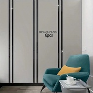 6-Pack Bright Stripe Wall Decor - Size: 39.37 In*0.787in With Golden, Silvery, And Black Mirror Fini