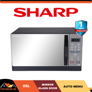 Sharp Microwave Oven 25L with Mirror Glass Door Reflective Door R357EK 11 Power Levels | Ketuhar Gel