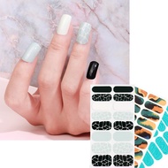 SJM 16 Strips  Sticker Nail Stickers Set for UV Lamp Designer 3D Nails Polish Wraps Fashion Nail Art