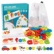Children's Word Spelling and Letter Matching Game Visual Word Flash Card Montessori Educational Toy