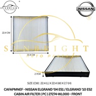 NISSAN ELGRAND '04 E51 / ELGRAND '10 E52 CABIN AIR FILTER ( PC ) 27274-WL000 - FRONT