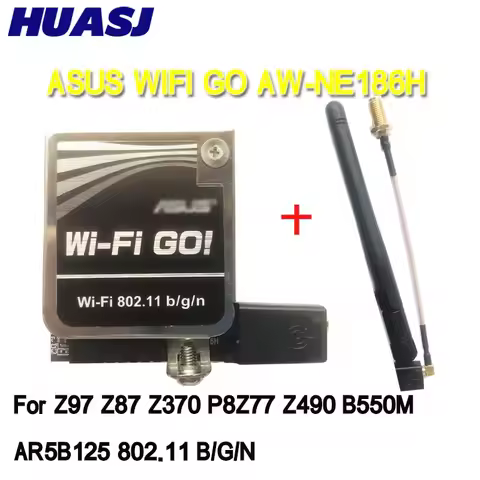 Wifi Go AW-NE186H AR5B125 802.11 b/g/n WIFI Card for Asus Z97 Z87 Z370 P8Z77 Z490 B550M computer mot