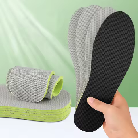2 pairs Men Women Insoles Deodorant Soft Shock Absorption Sport Shoes Pad Breathable Vigorously Walk