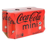 可口可樂 - (迷你 / 無糖) 迷你罐裝可口可樂汽水 (200ml) x 6罐
