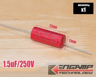 (1ตัว) [F-CAP] 1.5uF 2.2uF 3.3uF 4.7uF 6.8uF 8.2uF 10uF 15uF 22uF /250V ยี่ห้อ Audiophiler