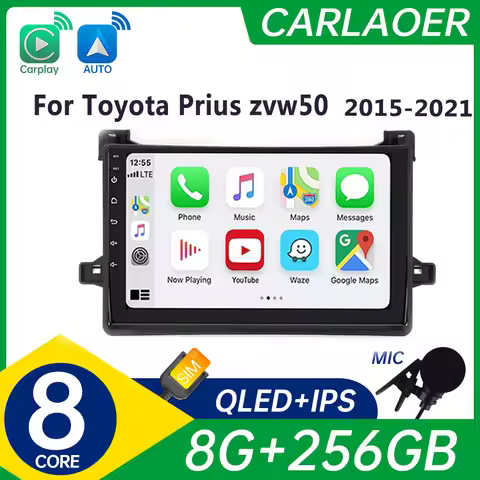 2 din Android Auto Carplay Car Radio Multimedia For Toyota Prius zvw50 15-21 Car Android Video Stere