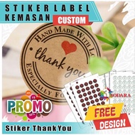 stiker label thank you stiker ucapan stiker label kemasan stiker custom