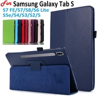 For Samsung Galaxy Tab S series S2 S3 S4 S5e S6 Lite S8 Plus S7 FE 12.4" 11.0 10.5 10.4 10.1 9.7 8.0 inch Magnetic Flip Protective Case Slim Lightweight Leather Stand Cover