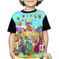 Children's Number Blocks T-shirt 3D Numberblocks Game Shirt V3