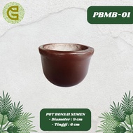 Round Bonsai Pot | Bonsai Pot | Mame Pot | FLOWER Pot | Cement Pot | Diameter 9 cm x Height 6 cm