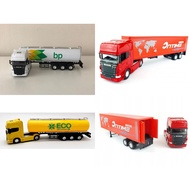 Welly 1-64 Scania R730 Oil Tanker Container Truck Lori Tangki Minyak Diecast Car Tractor Trailer 24c