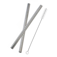 304 Stainless Steel Wide Straw Reusable Drinking Restaurant Metal Big Straws