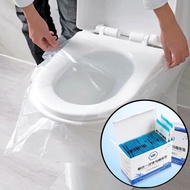 50pcs Toilet Seat Cover Disposable Travel Portable Water Proof Pocket Slip Film Kertas Penutup Duduk Tandas 马桶垫坐垫