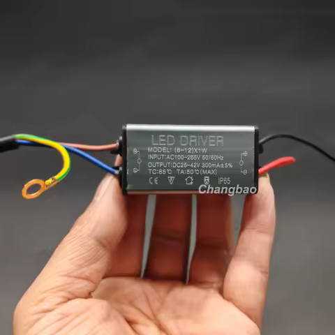 8-12x1W Constant Current Led Driver 25-42VDC 300mA Waterproof IP65 10W Led Power Supply