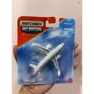 Matchbox Sky Busters Airbus A320 Neo American White Mattel White