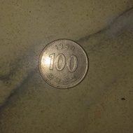 koin 100 won korea selatan tahun 1990