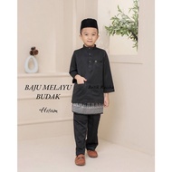 BAJU MELAYU BUDAK CEKAK MUSANG [HITAM]