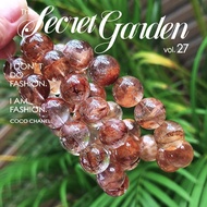 Jingtian Crystal [Red Snowflake Ghost] Natural Crystal Bracelet | Red Ghost Red Mud Skeleton Citrine