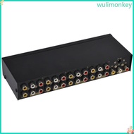 WU 8-way Composite RCA AV Splitter 1X8 Video 1 in 8 out Splitter Distributor HDTV