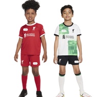 【Kids】23-24 Liverpool Jersey Set Kids LFC LIVERPOOL Home Away Football/Soccer Jersey Tops+Shorts Suit 2-13 Years