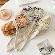 [Life Market] Taiwan Ready Stock Woven Back Bag Portable Mesh Pocket Mesh Bag Shopping Bag Environme