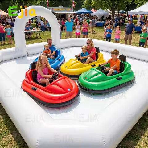 16.5FT/5m Large Inflatable Go Kart Race Track Bumper Car Track Inflatable Racing Track for Bumper Ca