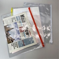 () Business Card Pocket Slide Transparent Zipper Bag A4 / / Slide