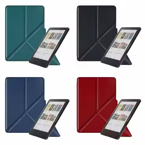 Auto Wake/Sleep e-Reader Case Multi-folding Stand 6 inch N365 Protective Shell PU Leather for Rakute