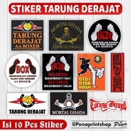 (ISI 10 PCS) Stiker TARUNG DERAJAT AA Boxer Eksklusif / Logo Tarung Derajat Petarung